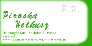 piroska welkusz business card